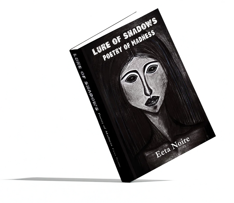 Lure of Shadows: Poetry of Madness — 3D book cover by Eeta Noire